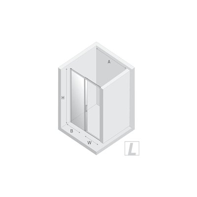 PRIME - Porte de douche coulissante simple new