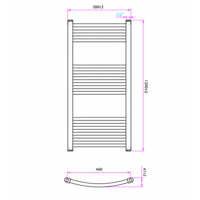 ELEGANT - Sèche-serviettes électrique - Avec thermostat connecté
