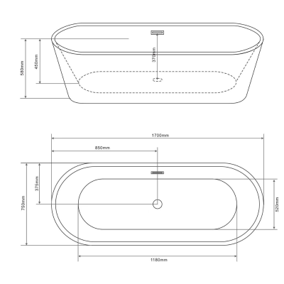 Baignoire d'angle asymétrique Integra