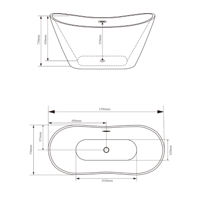 Baignoire d'angle asymétrique Integra