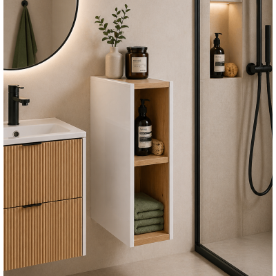 Meuble sous vasque de 20 cm - Blanc - LISOA