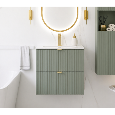 Meuble sous vasque - 60 cm - 2 tiroirs - ROSEAU