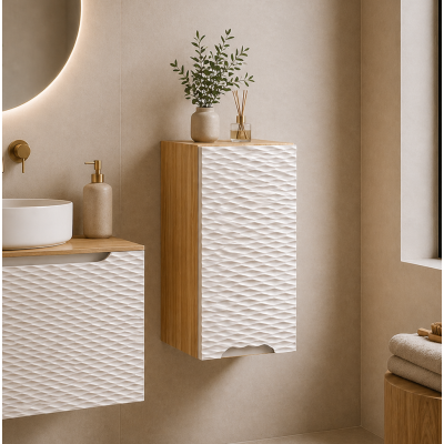 Meuble haut de salle de bain de 75 cm - Beige - 1 porte - SEA
