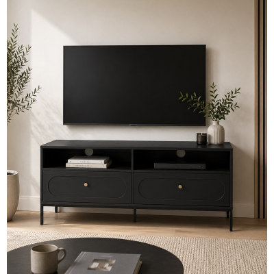 Meuble TV - H.60 x L.150 x P.40 - SUNA - NOIR