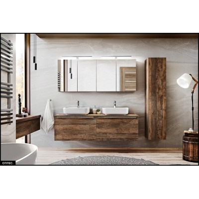 Armoire murale de salle de bain - 80 cm - avec Miroir - 2 portes - Bold