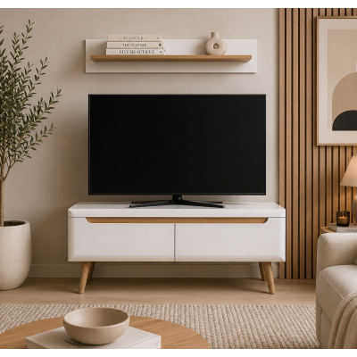 Meuble TV - L.107 x H.50 x P.40 cm - NORDIA