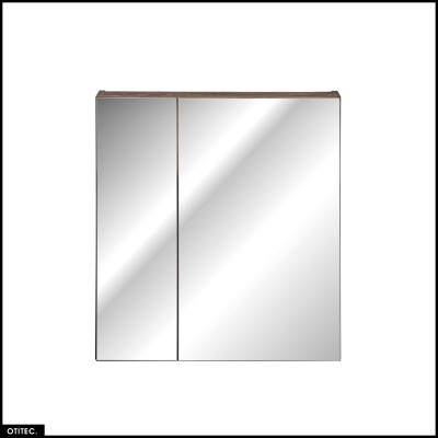 Armoire murale de salle de bain - 60 cm - avec Miroir - 2 portes - BOLD TAUPE