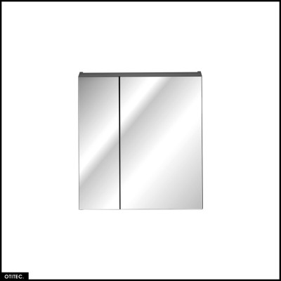 Armoire murale de salle de bain - 60 cm - avec Miroir - 2 portes - BOLD TAUPE