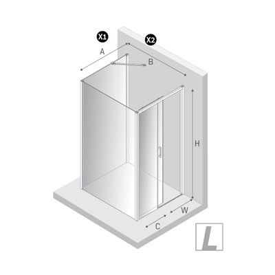 Kopie van Kopie van PRIME - Cabines de douche double porte coulissante d'angle