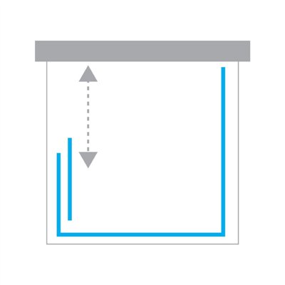 Cabines de douche murale - Entré Mural coulissante - PRIME