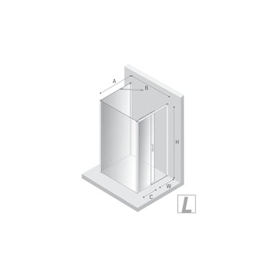 copy of copy of PRIME - Cabines de douche double porte coulissante d'angle