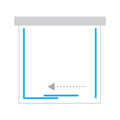 PRIME Cabines de douche mural entré par l'avant