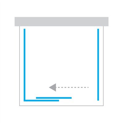 PRIME Cabines de douche mural entré par l'avant