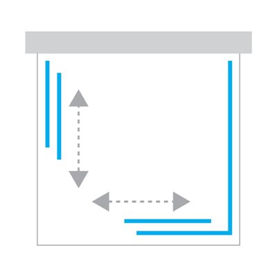 Cabines de douche double porte coulissante d'angle - PRIME
