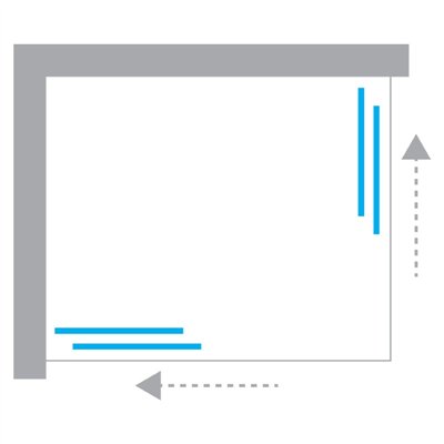 Cabines de douche - Double porte rectangulaire - SMART