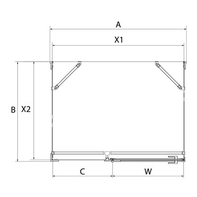 Cabines de douche - Rectangulaire murale - AVEXA