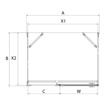 Cabines de douche - Rectangulaire murale - AVEXA
