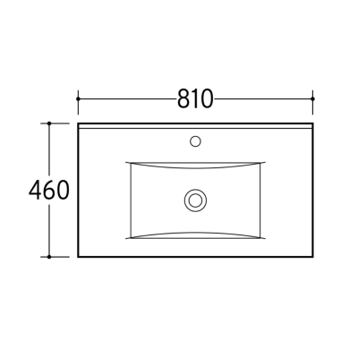 Vasque à encastrer rectangulaire SKAY - 60 x 46 cm - Céramique blanche