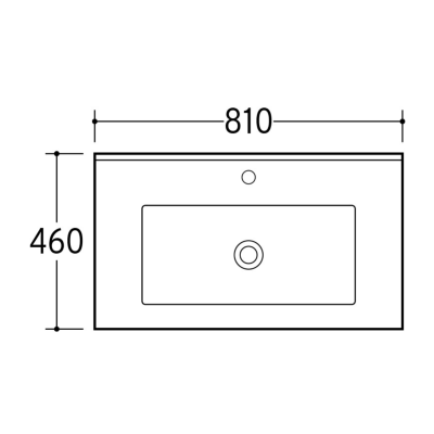 Vasque à encastrer rectangulaire LIVO - 60 x 46 cm - Céramique blanche