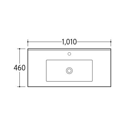 Vasque à encastrer rectangulaire LIVO - 60 x 46 cm - Céramique blanche