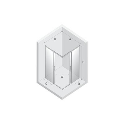 PRIME - Cabines de douche - Porte Coulissante double porte