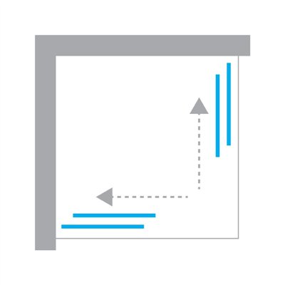 PRIME - Cabines de douche - Porte Coulissante double porte