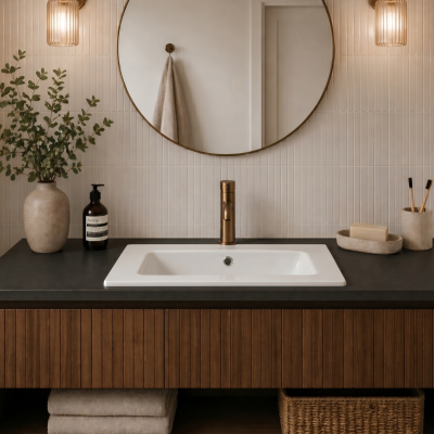 Vasque à encastrer rectangulaire AUREA - 60 x 39 cm - Céramique blanche