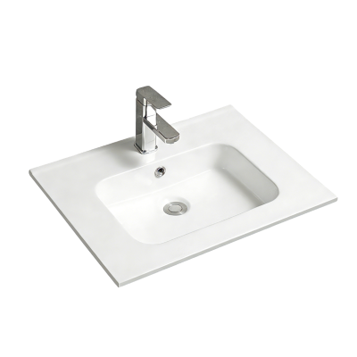 Vasque à encastrer rectangulaire AUREA - 60 x 39 cm - Céramique blanche