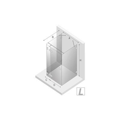 Cabines de douche - Carré Murale - Porte simple - AVEXA
