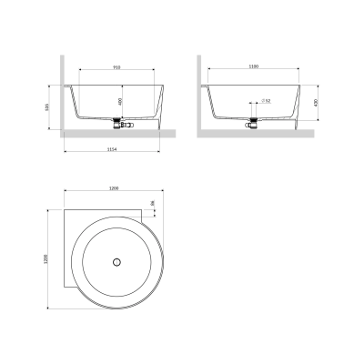Baignoire ilot - OVO ronde