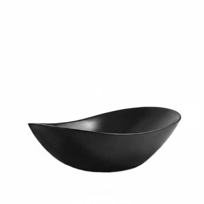 Vasque à poser ovale -60 x 36 cm -Noir mat -KYRA
