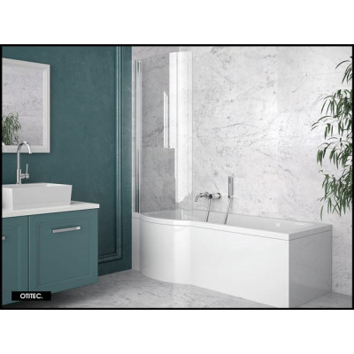 Baignoire asymétrique INSPIRO - 150 160 170 cm - Angle gauche ou droit