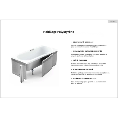 Baignoire rectangulaire QUADRO SLIM - Plusieurs dimensions