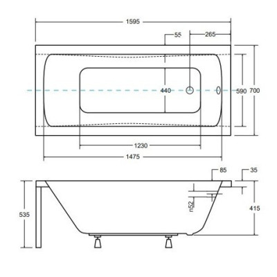 copy of Baignoire rectangulaire - Talia