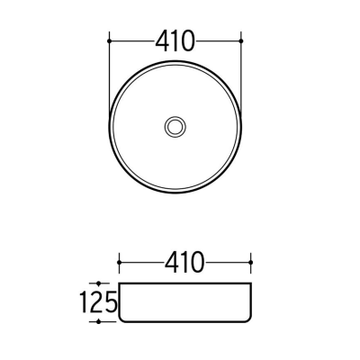 Vasque à poser ronde - Blanc brillant -LYRA