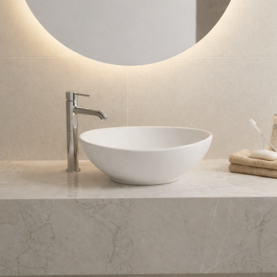 Vasque à poser arrondie -40 x 33 cm - VERA