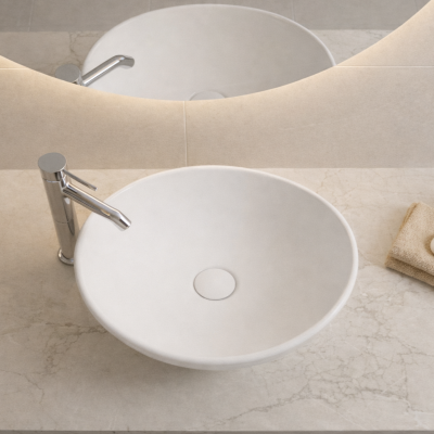 Vasque à poser arrondie -40 x 33 cm - VERA