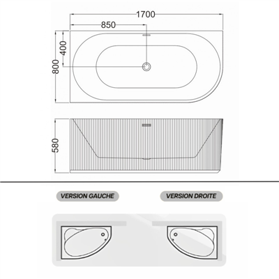 PERLE - Baignoire d’angle