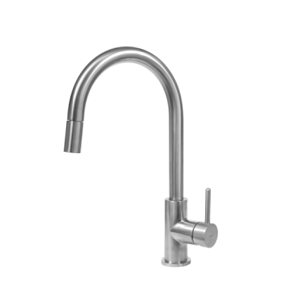 Omnires | Mitigeur de cuisine col de cygne douchette extractible - Collection Y