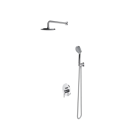 Omnires | Système de douche à encastrer - Chrome - Collection Y