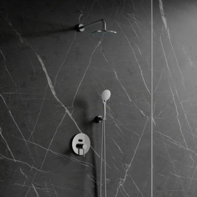 Omnires | Système de douche à encastrer - Chrome - Collection Y