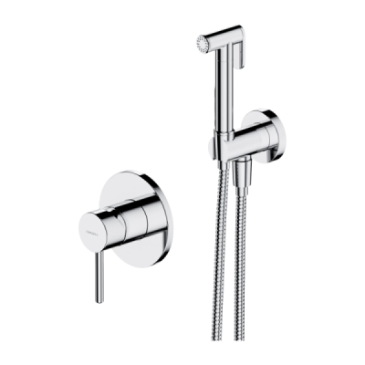Omnires | Système de bidet à encastrer avec douchette - Chrome - Collection Y