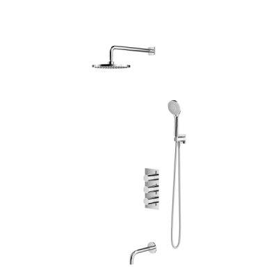 Système de bain thermostatique à encastrer - Chrome - Collection Y