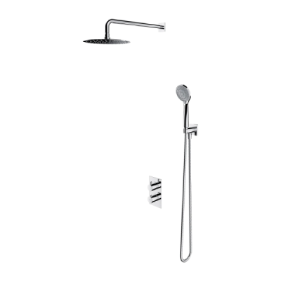 Omnires | système de douche thermostatique à encastrer - Chrome - Collection Y