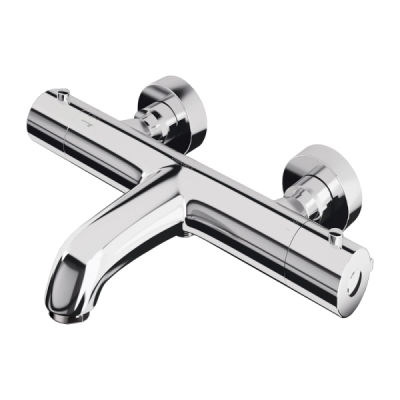 Omnires | Mitigeur thermostatique pour baignoire - Chrome - Collection Y