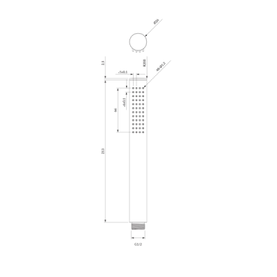 Pommeau de douche - Chrome - Collection Y